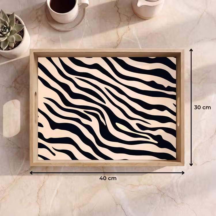 Dienblad - Zebraprint - Dynamisch - Roze — 7