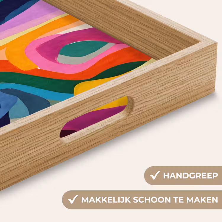 Dienblad - Abstract - Kleurrijk - Golven - Lijnen — 8