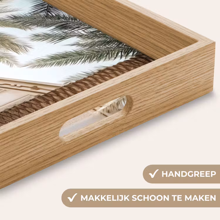 Dienblad - Gebouw - Palmbomen - Beige - Zon — 8