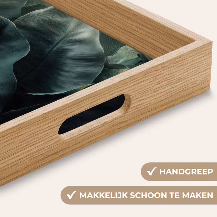 Dienblad - Groen - Bladeren - Glad - Nerven — 8