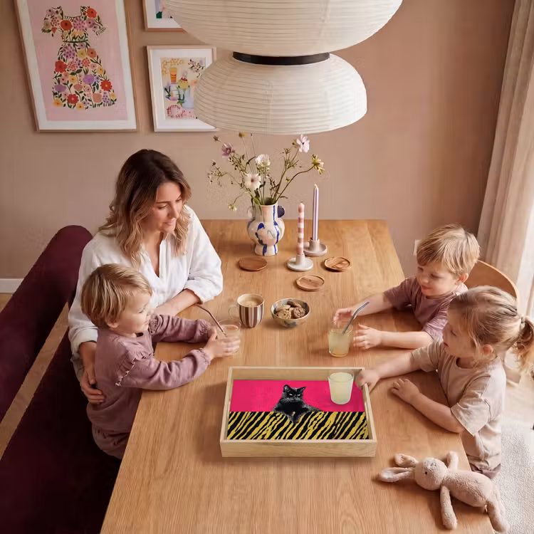 Dienblad - Kat - Baas - Roze - Tijgerprint — 5