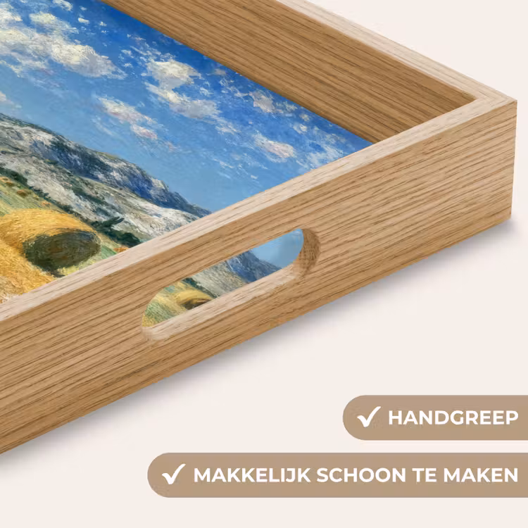 Dienblad - Landschap - Strobalen - Bergen - Wolken — 8