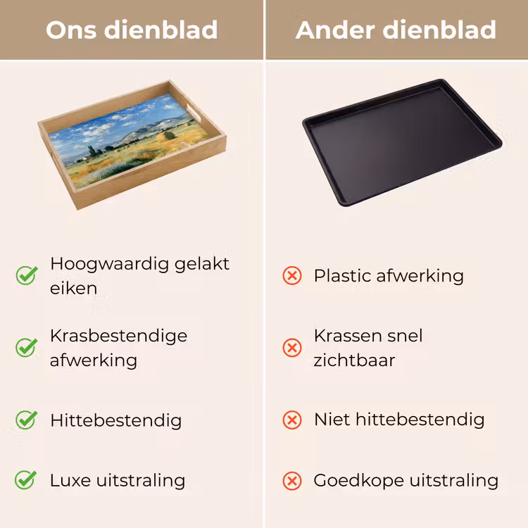 Dienblad - Landschap - Strobalen - Bergen - Wolken — 9