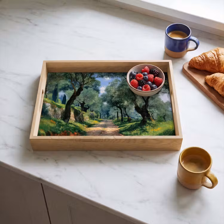 Dienblad - Pad - Bomen - Schaduw - — 3