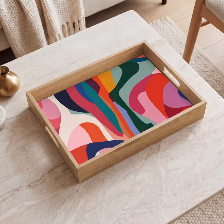 Dienblad - Vormen - Bochten - Kleurrijk - Abstract — 2