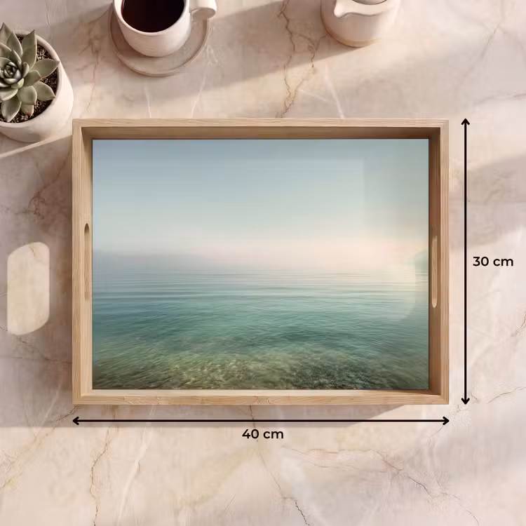 Dienblad - Zee - Horizon - Blauw - Mist — 7