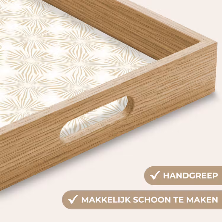 Dienblad - Abstract - Motief - Beige — 8