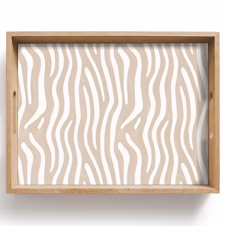 Dienblad - Abstract - Zebra - Beige — 1