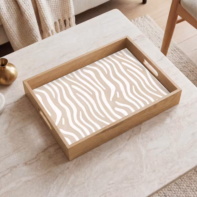 Dienblad - Abstract - Zebra - Beige — 2