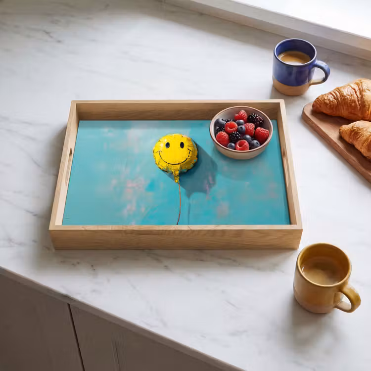 Dienblad - Ballon - Geel - Smiley — 3