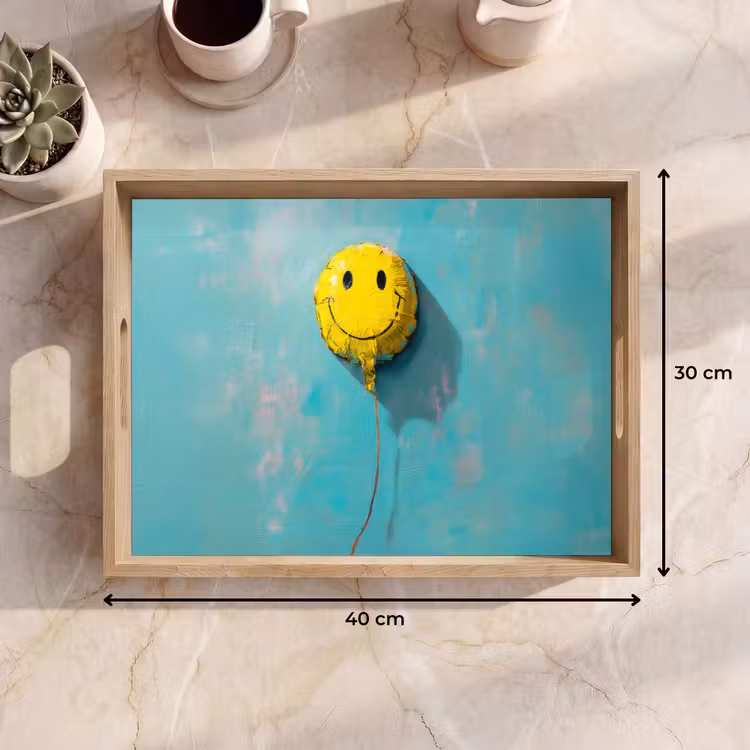 Dienblad - Ballon - Geel - Smiley — 7