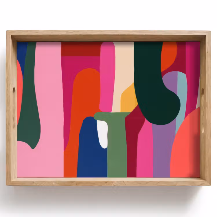 Dienblad - Kleurvakken - Recht - Rond - Abstract — 1