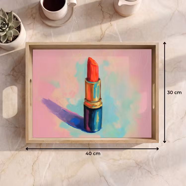 Dienblad - Lippenstift - Rood - Penseelstreken — 7