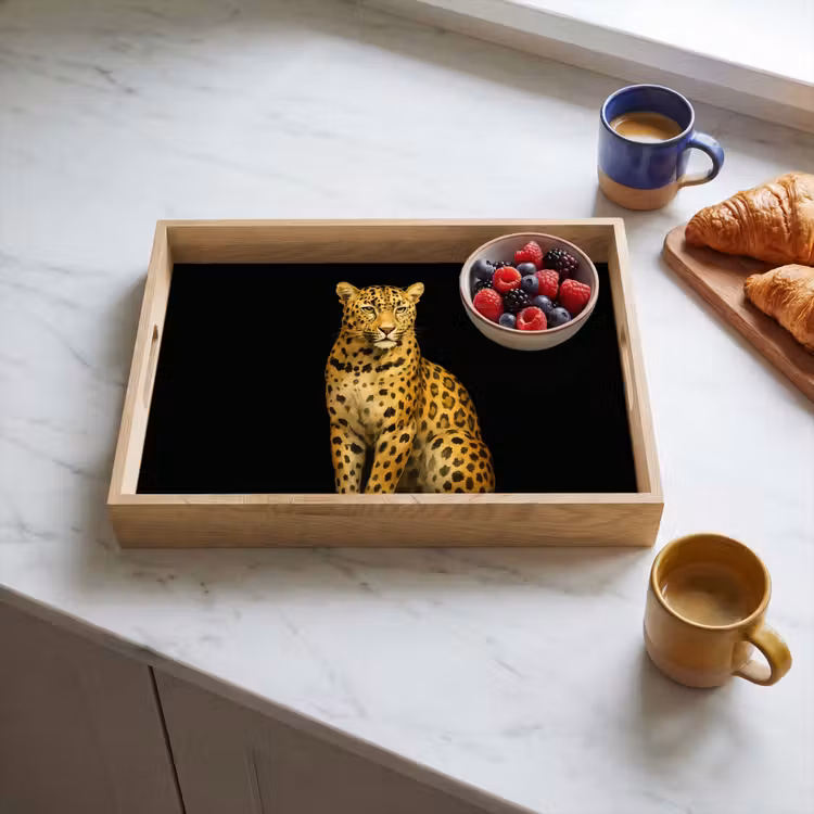 Dienblad - Panter - Realistisch - Bruin — 3