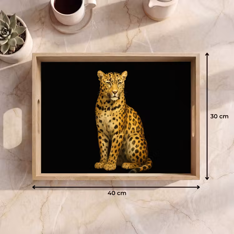 Dienblad - Panter - Realistisch - Bruin — 7