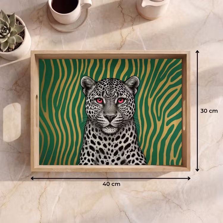 Dienblad - Panter - Zebrapatroon - Groen — 7