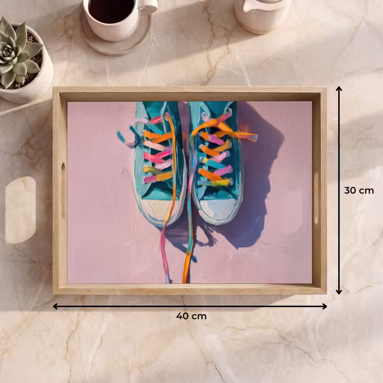 Dienblad - Sneakers - Veters - Kleurrijk - Schaduw — 7