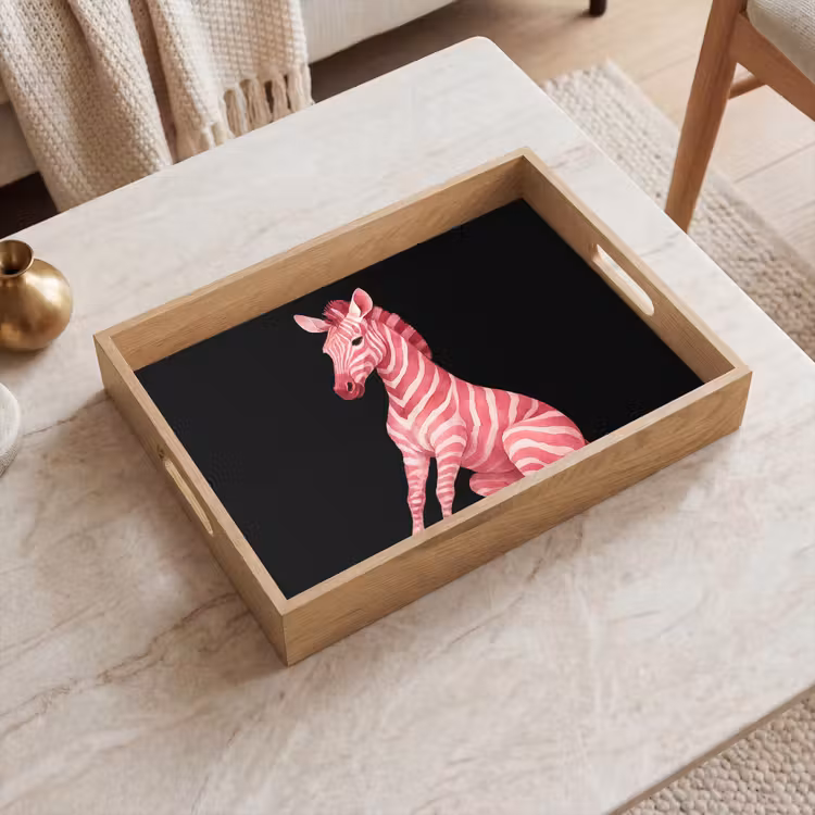 Dienblad - Zebra - Roze - Gestreept — 2