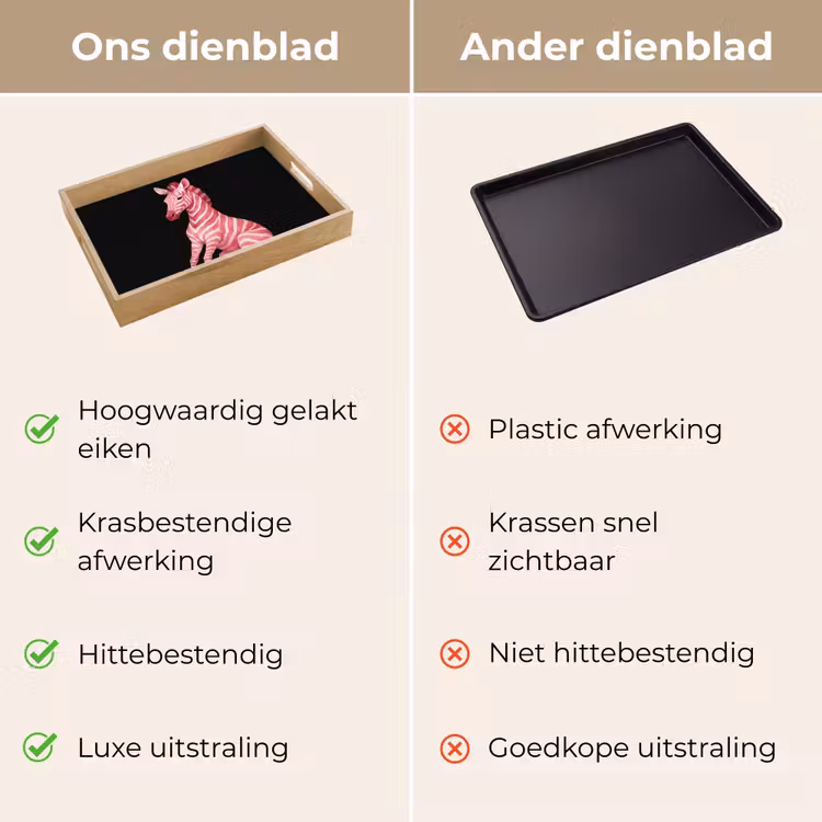 Dienblad - Zebra - Roze - Gestreept — 9
