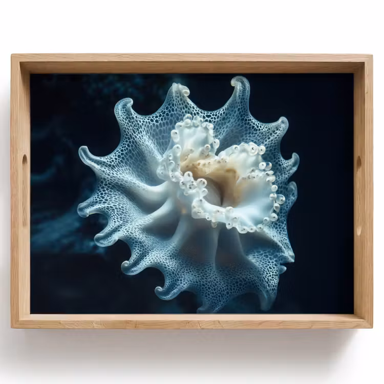 Dienblad - Zeewezen - Wit - Golven - Water — 1