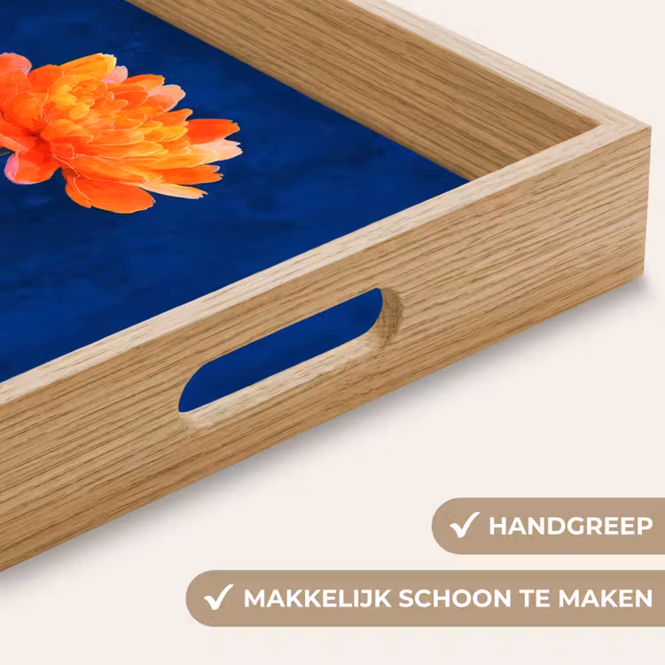 Dienblad - Bloem - Oranje - Bladeren — 8