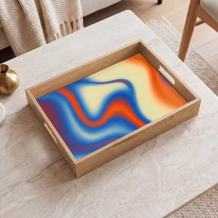 Dienblad - Golven - Kleurrijk - Abstract — 2