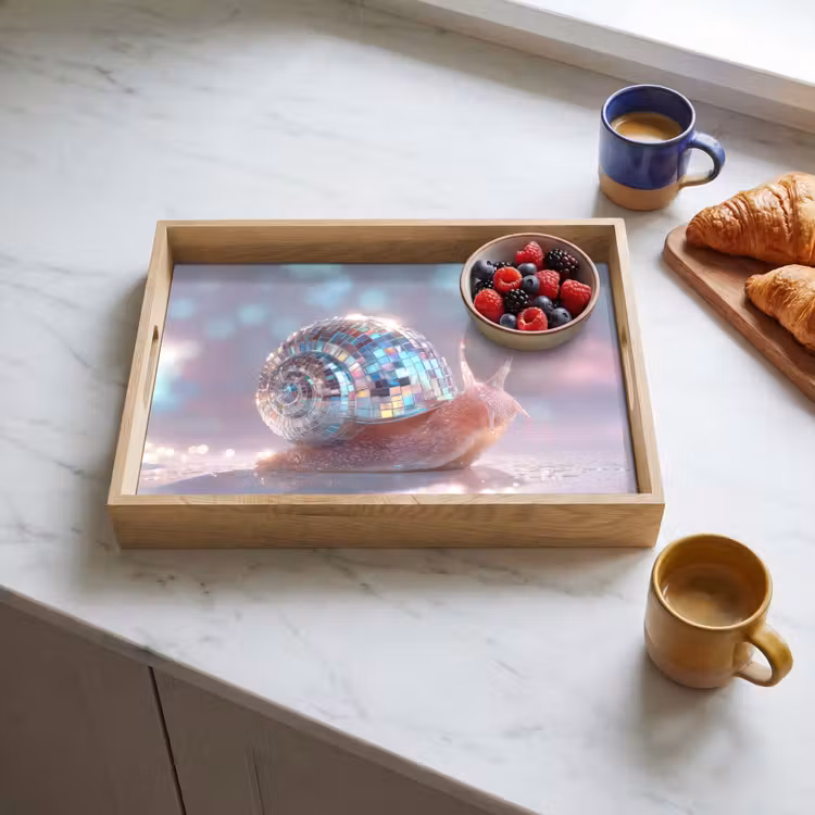 Dienblad - Slak - Disco - Mozaïek - Blauw — 3