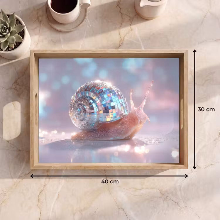 Dienblad - Slak - Disco - Mozaïek - Blauw — 7