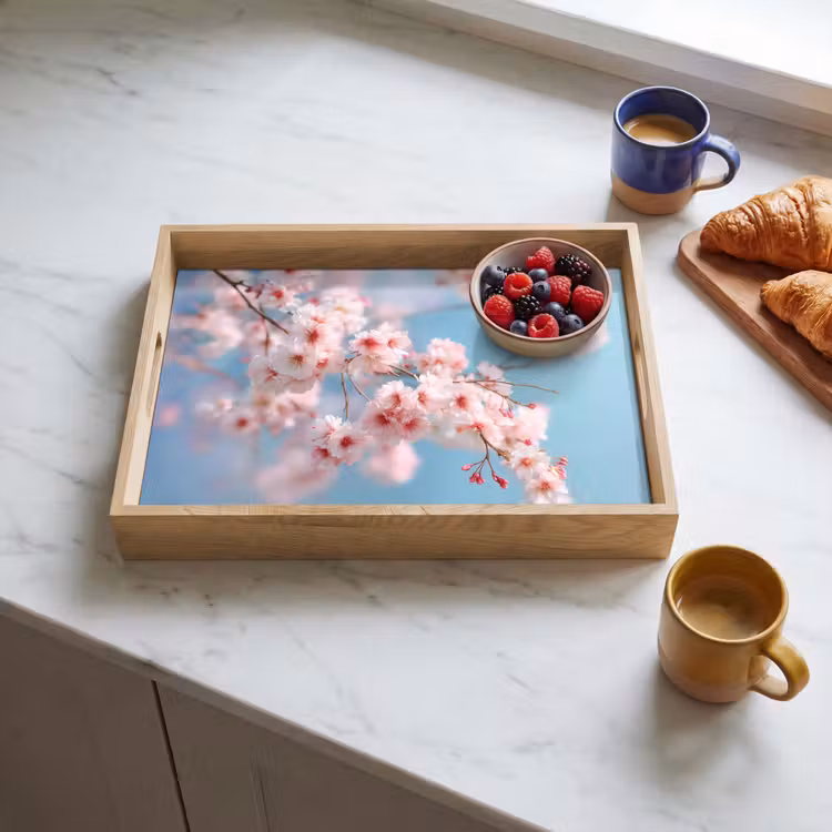 Dienblad - Takken - Bloesems - Roze — 3