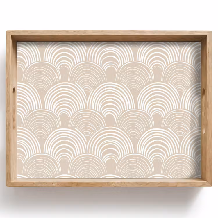 Dienblad - Golven - Structuur - Beige — 1