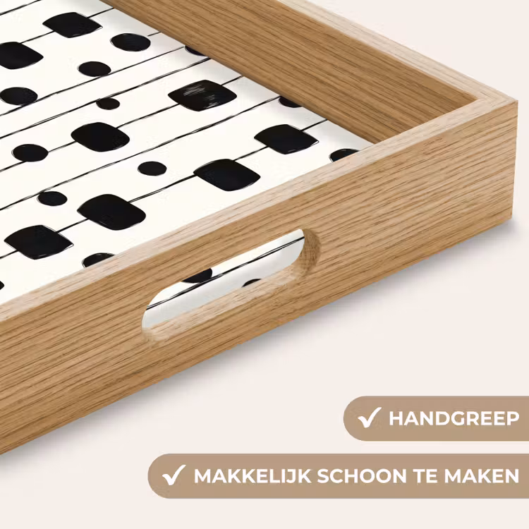Dienblad - Grafisch - Modern - Zwart — 8