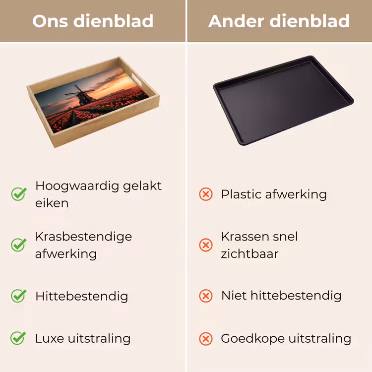 Dienblad - Molen - Zonsondergang - Tulpen - Rood — 9