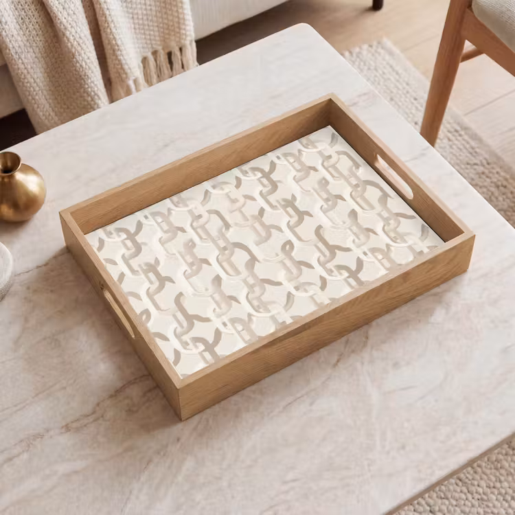 Dienblad - Motief - Abstract - Beige — 2