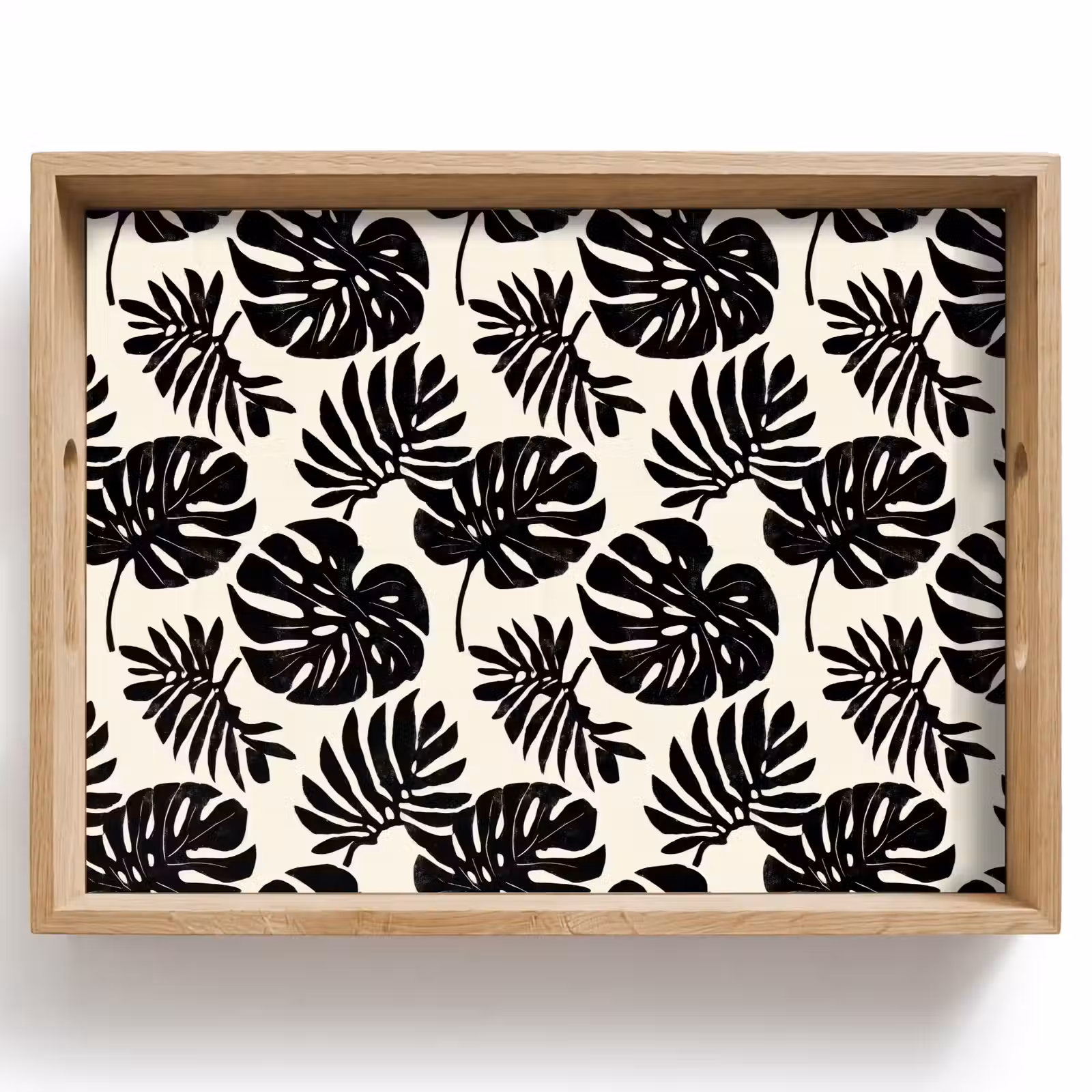 Dienblad - Modern - Monstera - Zwart — 1