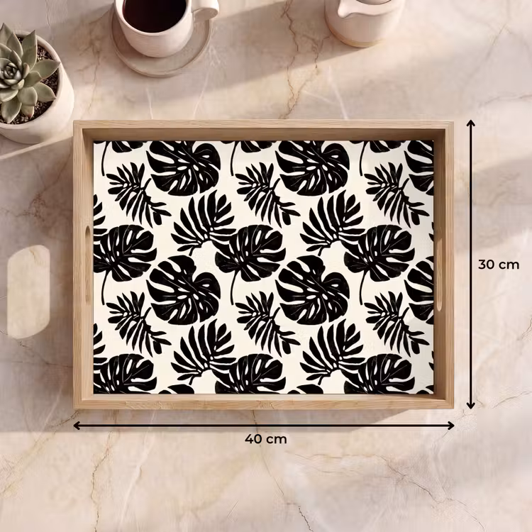Dienblad - Modern - Monstera - Zwart — 7