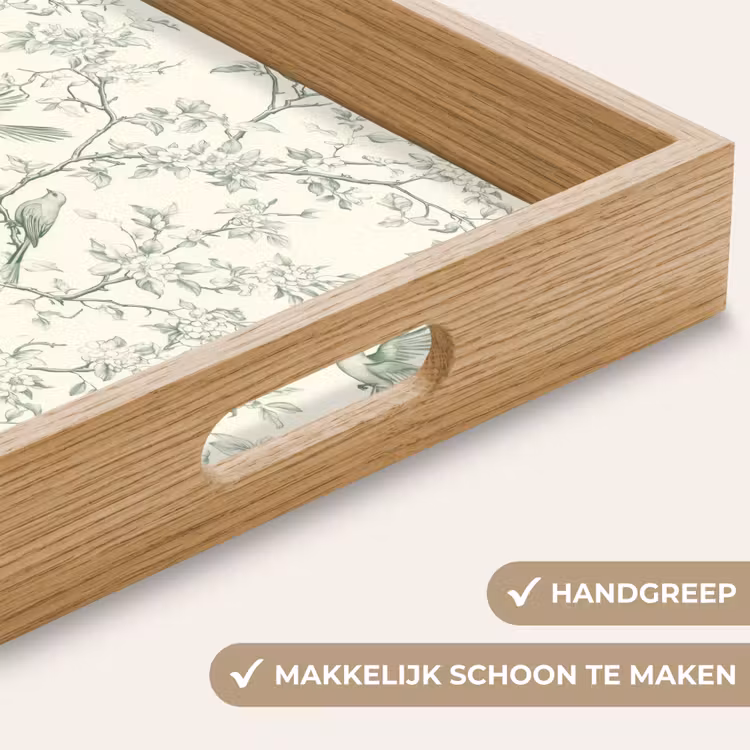 Dienblad - Klassiek - Vogels - Groen — 8