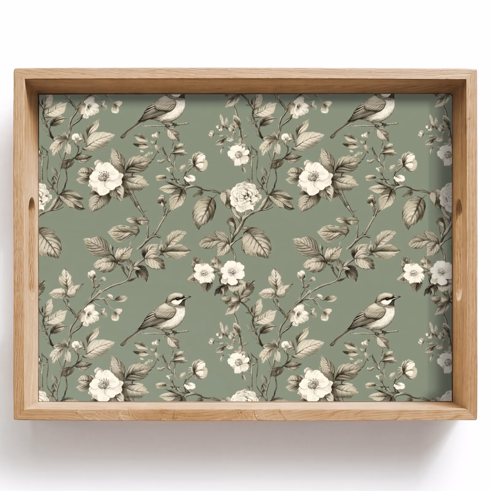 Dienblad - Botanisch - Vogels - Groen — 1