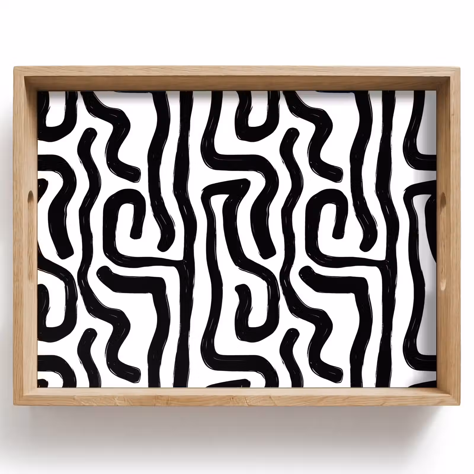 Dienblad - Modern - Lijnen - Zwart — 1