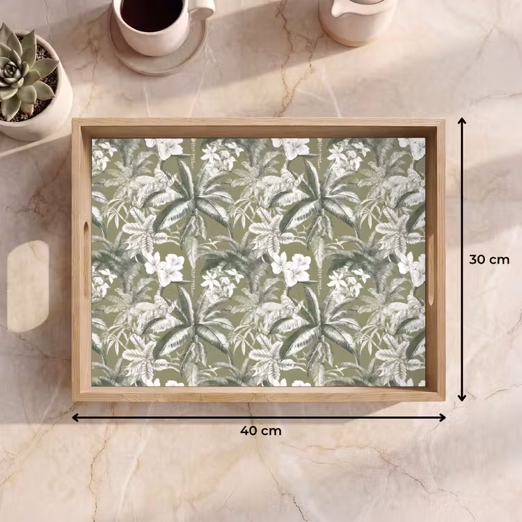 Dienblad - Botanisch - Bloemen - Groen — 7