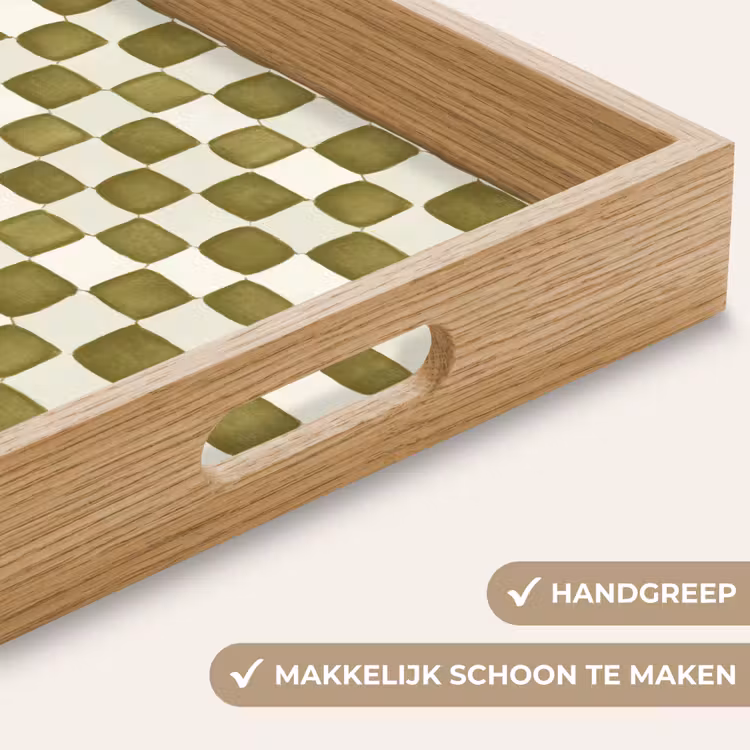 Dienblad - Schaak - Patroon - Groen — 8