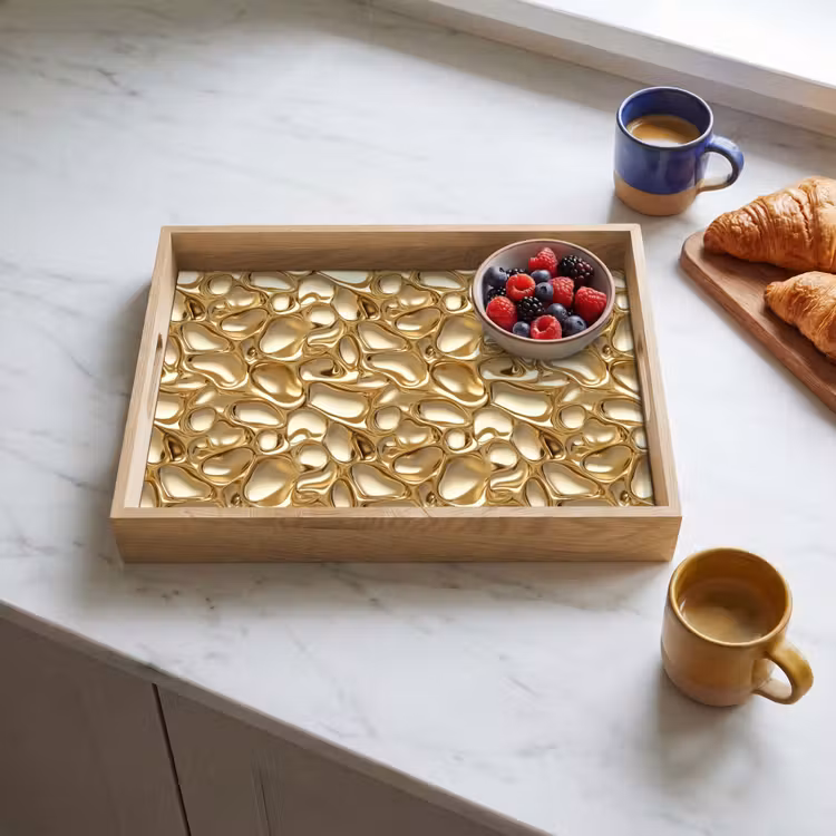 Dienblad - Abstract - Modern - Goud — 3