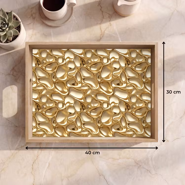 Dienblad - Abstract - Modern - Goud — 7