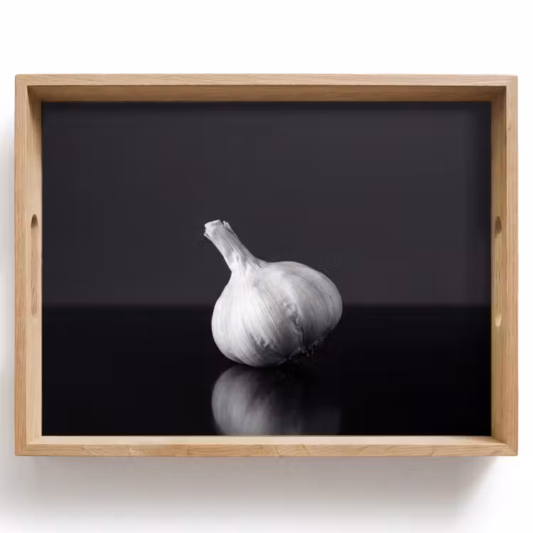 Dienblad - Knoflook - Zwart - Wit — 1