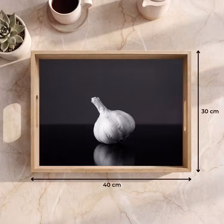 Dienblad - Knoflook - Zwart - Wit — 7