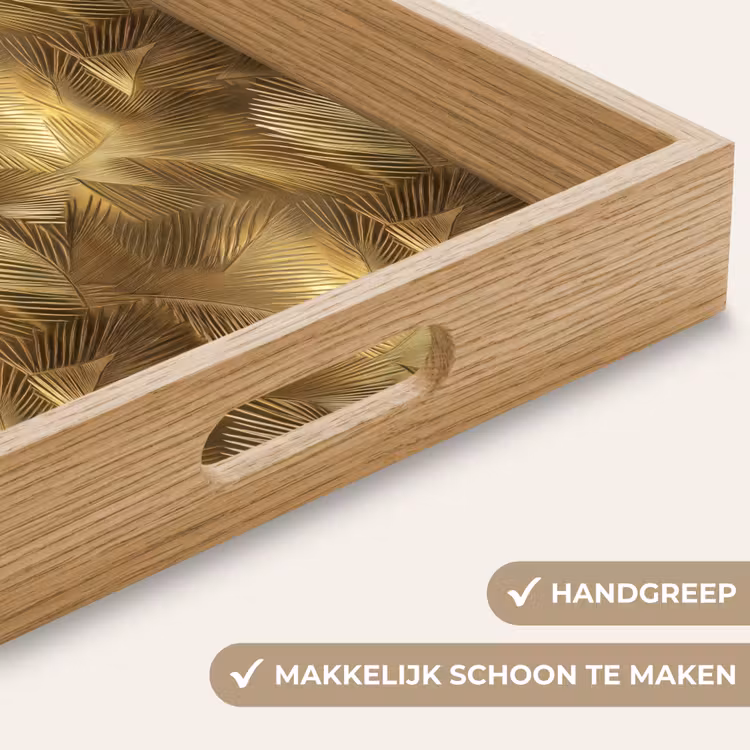 Dienblad - Palm - Waaier - Goud — 8