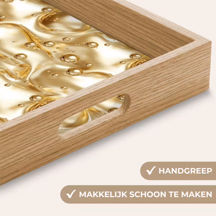 Dienblad - Vloeibaar - Druppels - Goud — 8