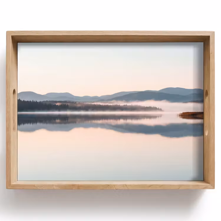 Dienblad - Water - Bomen - Mistlaag — 1