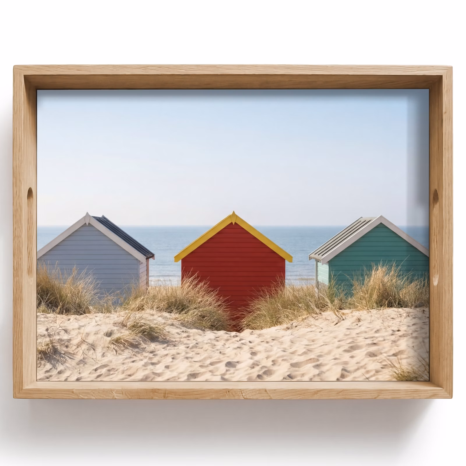 Dienblad - Strand - Huisjes - Kleurrijk - Duinen — 1