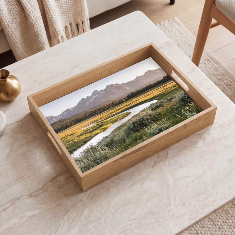 Dienblad - Berglandschap - Rivier - Bos — 2