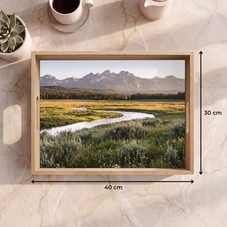 Dienblad - Berglandschap - Rivier - Bos — 7